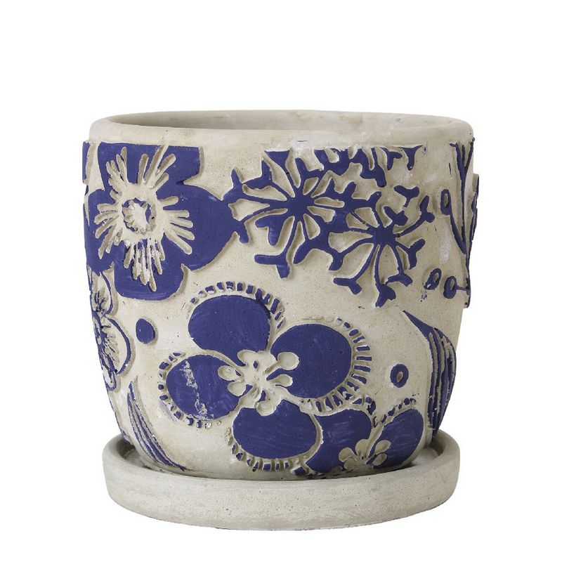 SOW/レリーフ プランター ネイビーフラワー Sサイズ/CCGZ2011SW