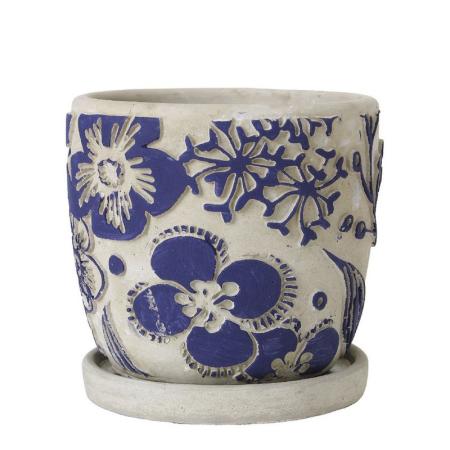 SOW/レリーフ プランター ネイビーフラワー Sサイズ/CCGZ2011SW