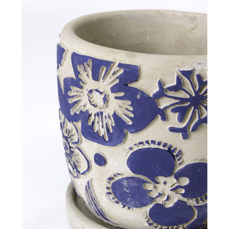 SOW/レリーフ プランター ネイビーフラワー Sサイズ/CCGZ2011SW