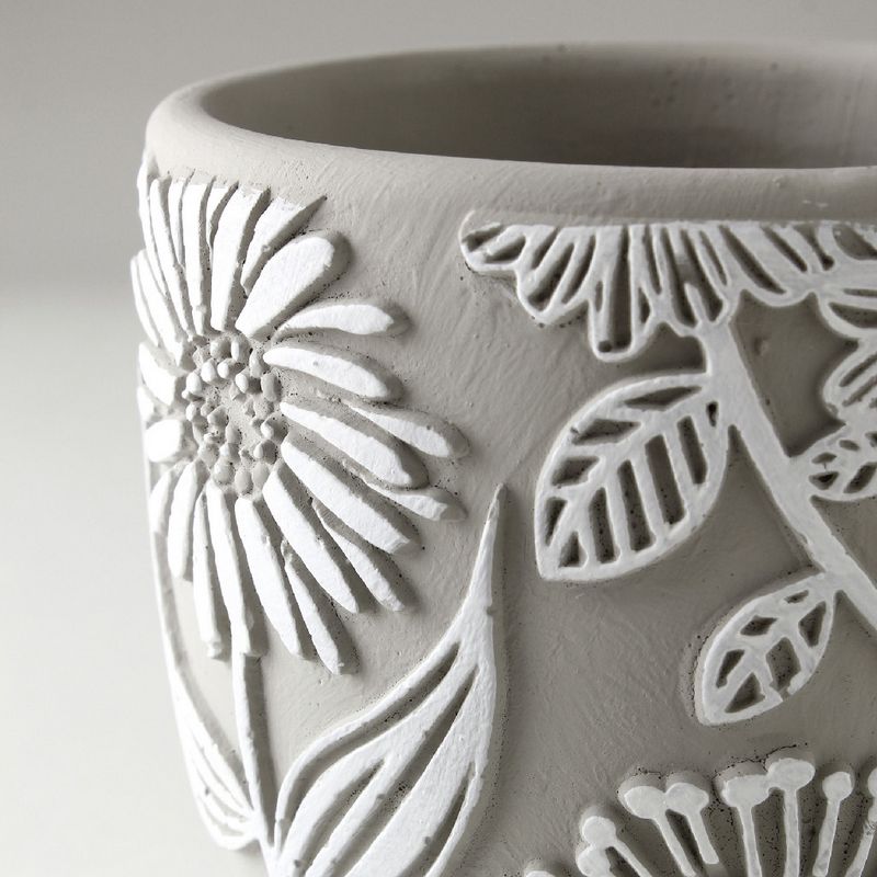SOW/レリーフ プランター グレーフラワー Lサイズ/CCGZ2023SW