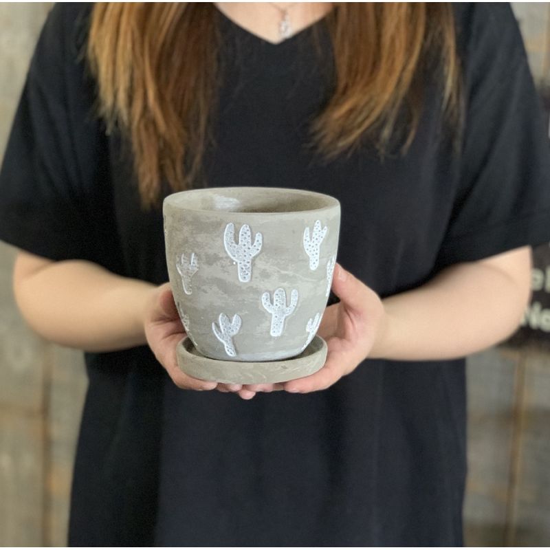 SOW/レリーフ プランター サボテン Lサイズ/CCGH1863SW