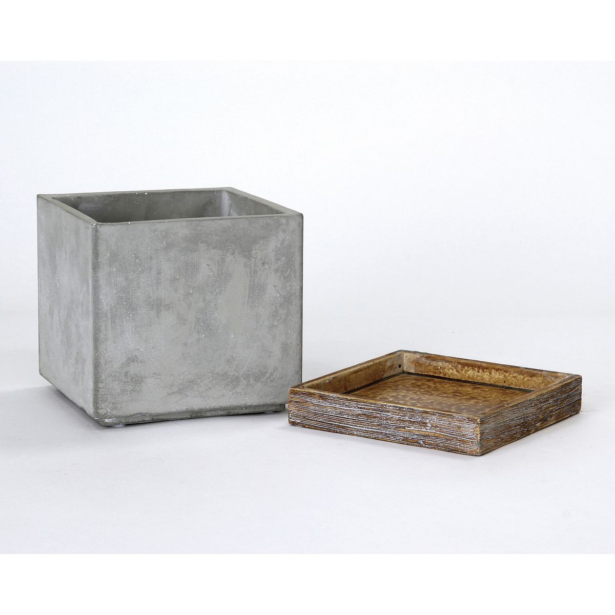 SOW/FEEL THE GARDEN セメントプランター スクエア Lサイズ/CBGZ2023SW