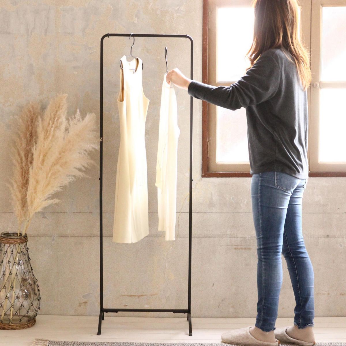 SOW/ジョセフアイアン ハンガーラック スリム 組立式/DTFF9220SW