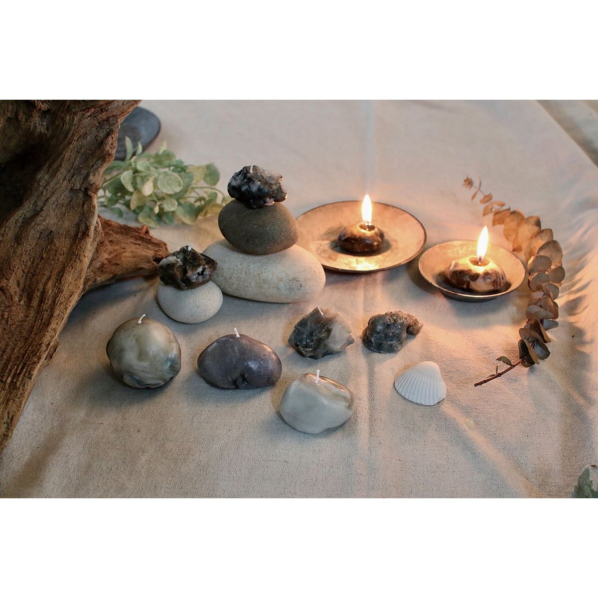 SOW/石ころキャンドル Lサイズ 5個セット/YCA02