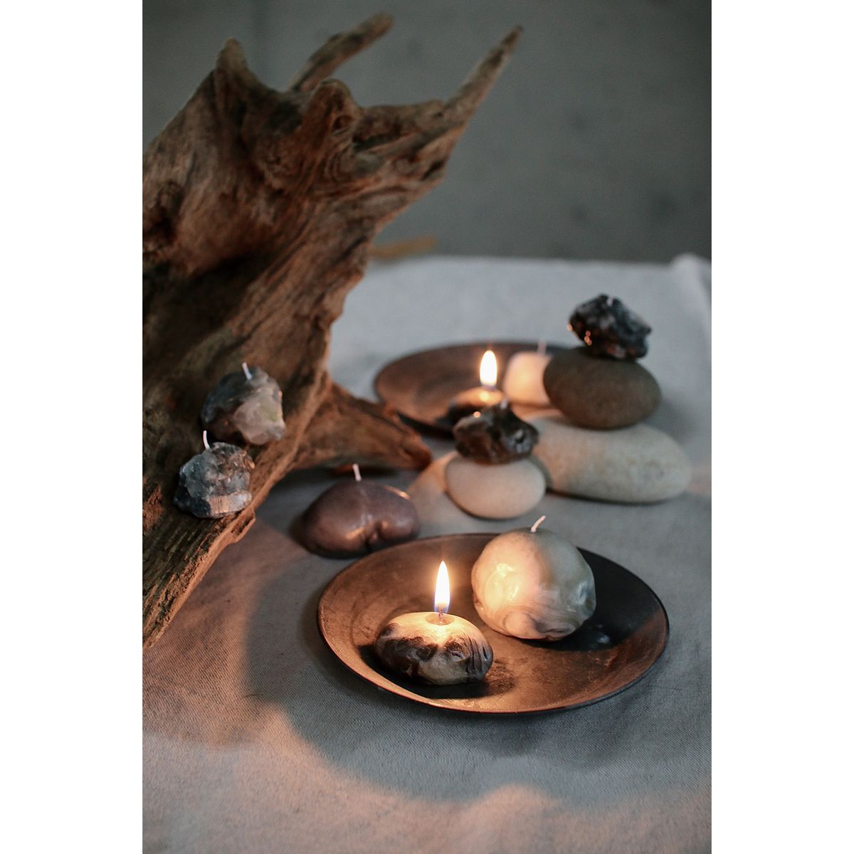 SOW/石ころキャンドル Lサイズ 5個セット/YCA02