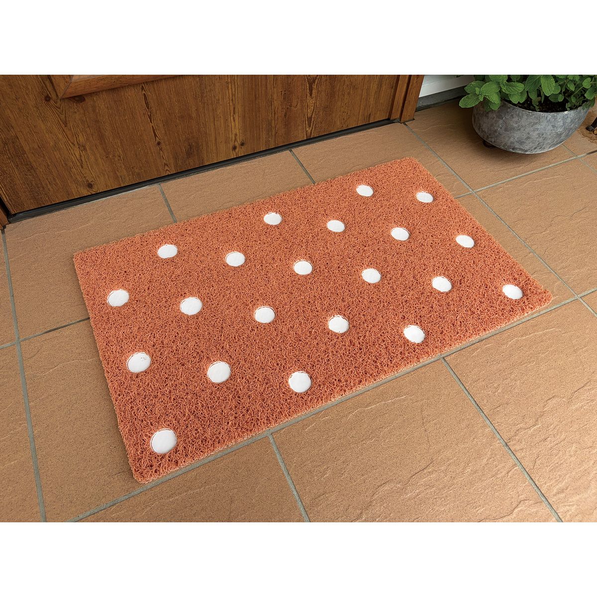 SOW/ふかふかテラスマット BROWN DOT  75×45cm/CWLN5799