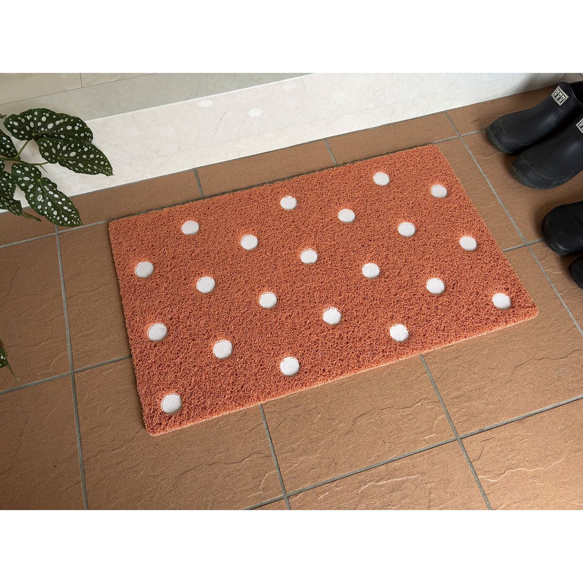 SOW/ふかふかテラスマット BROWN DOT  75×45cm/CWLN5799