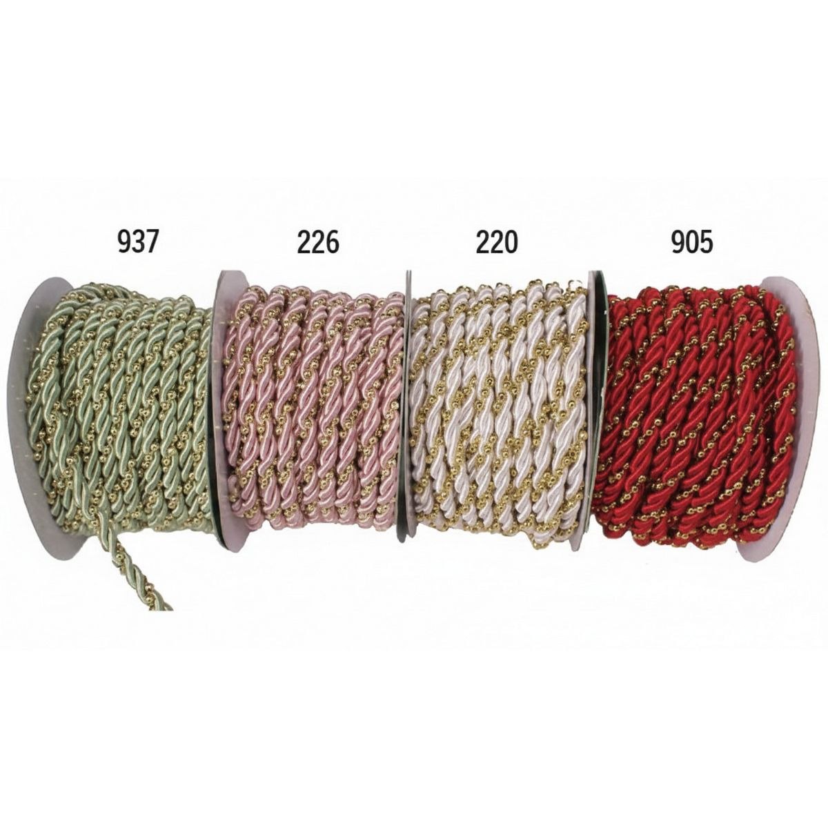 宮崎紙業/ライラックリボン   ビーズロープ　白系　6mm/RL145106-920