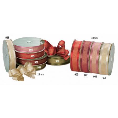 宮崎紙業/ライラックリボン   アリス　ゴールド系　24mm/RL163024-938