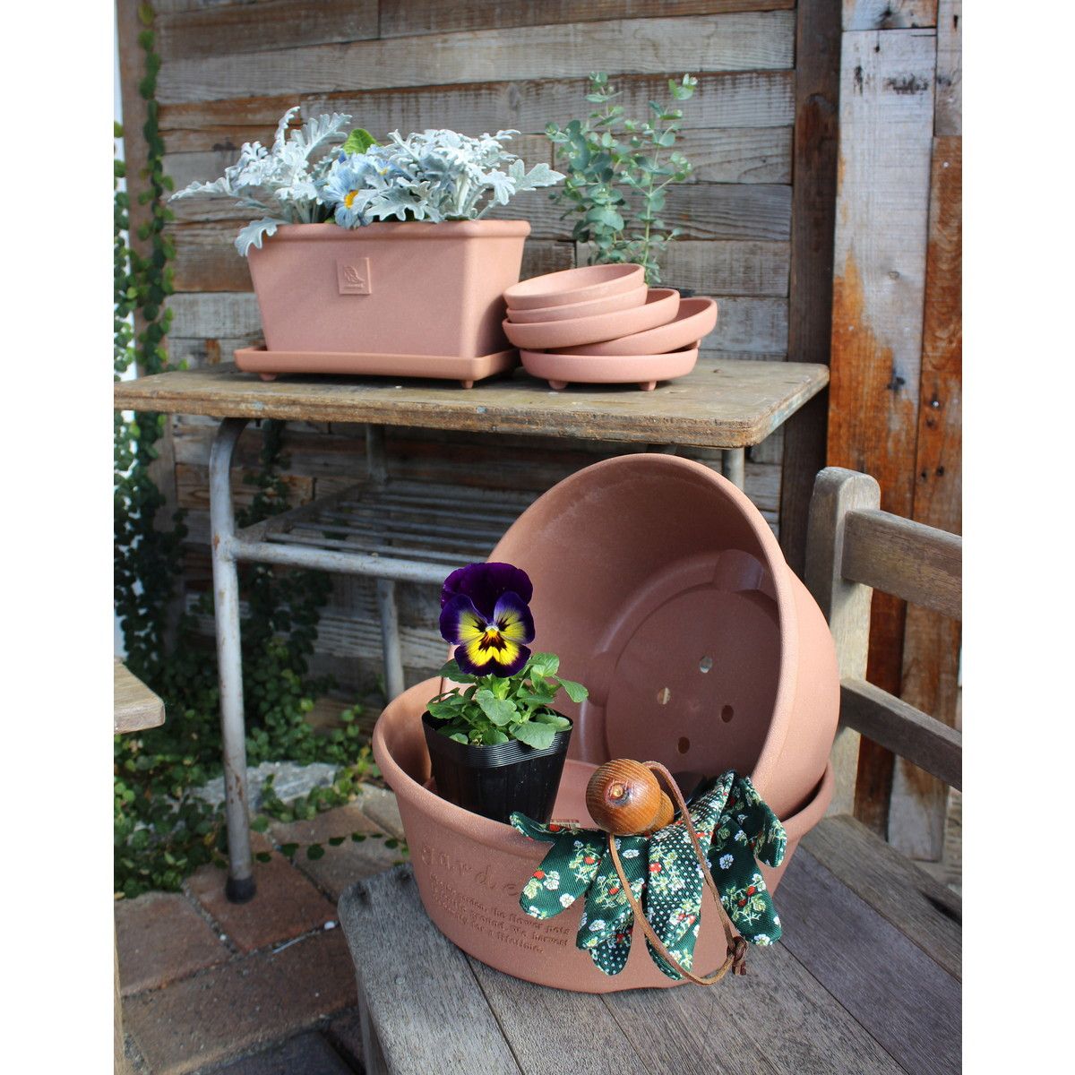 八幡化成/エコプランター浅型360　GR/237624