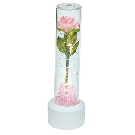 アウトレット◎【造花】大橋新治商店/LEDフラワー シリンダーピンク/44-102