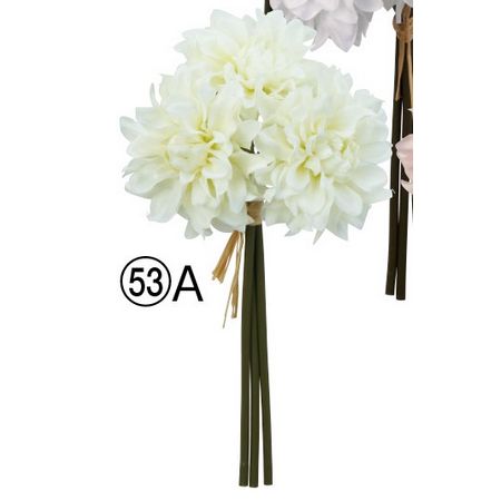 アウトレット◎【造花】アスカ/ダリアバンチ(1束3本) クリームグリーン/A-34726-53A