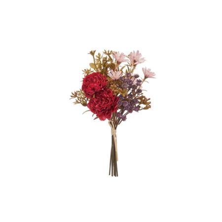 アウトレット◎【造花】アスカ/ミックスフラワーバンチ ワイン/A-35253-15A