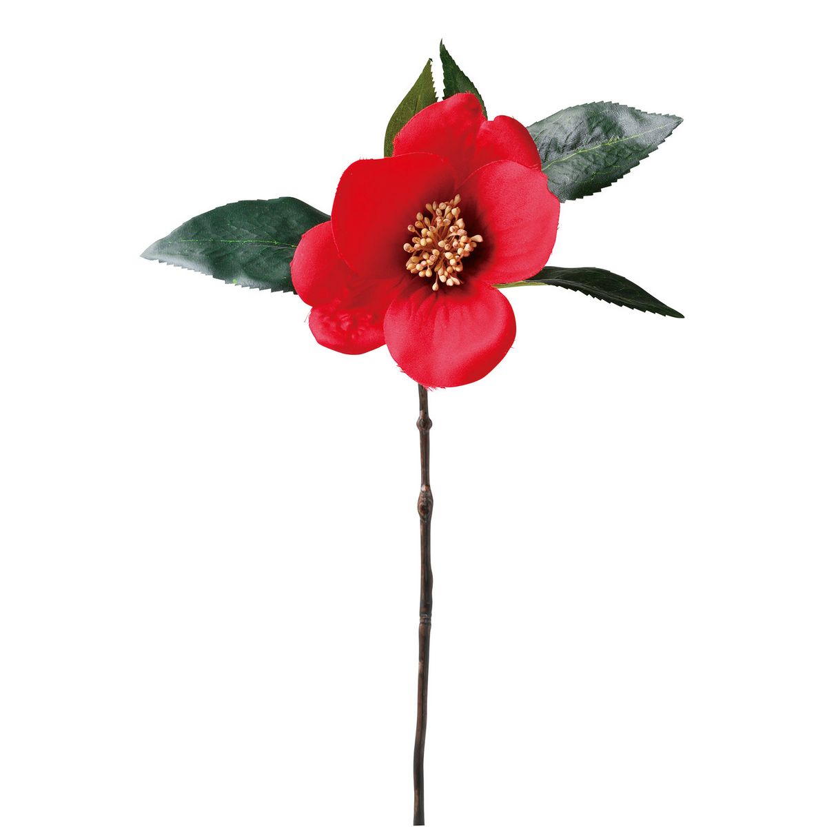 アウトレット◎【造花】P-9828-50 椿(ベルベット調) レッド/144-982859-0