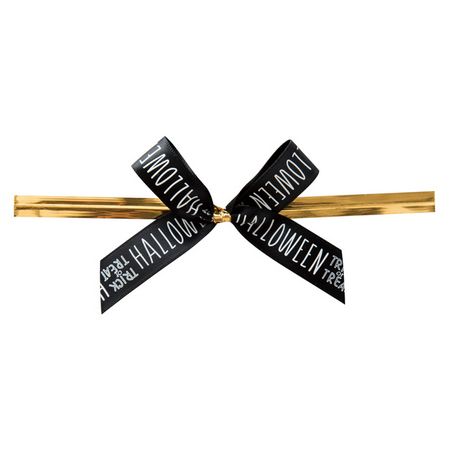 アウトレット◎HEADS/ハロウィンプリントリボンワイヤータイ-1(30個)/HWR-YT1