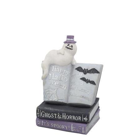 アウトレット◎CARNAC/ハロウィンオーナメント25-Aブック×ゴーストPL パープル/GFBHW17PL