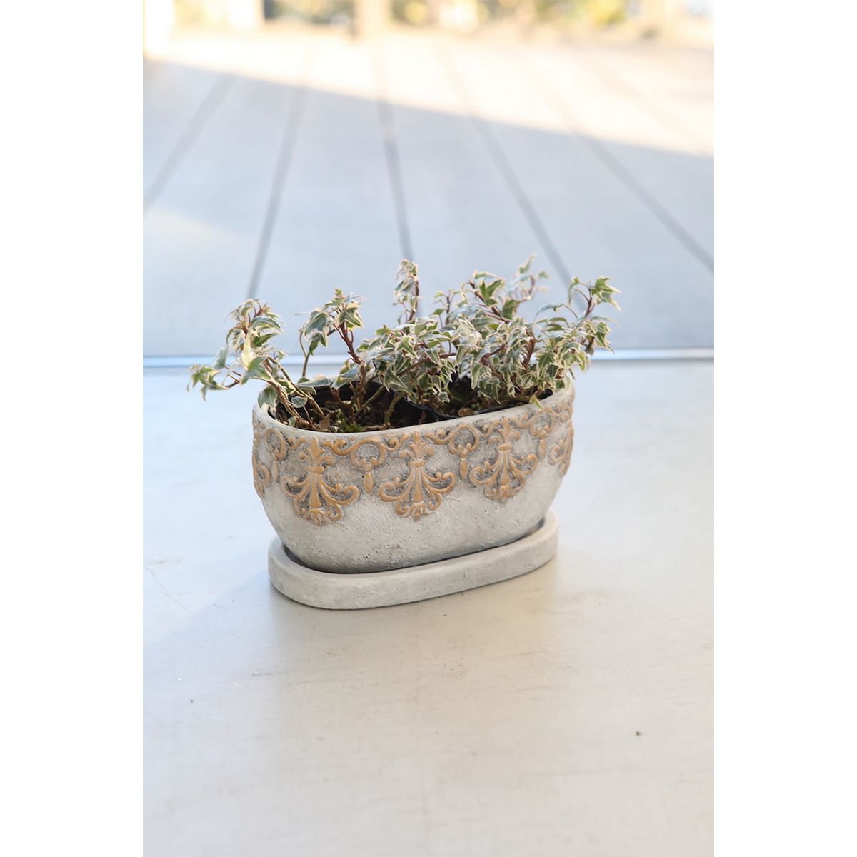 アウトレット◎コベントガーデン/アラベスク・オーバルポット S/QO-08