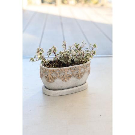 アウトレット◎コベントガーデン/アラベスク・オーバルポット S/QO-08