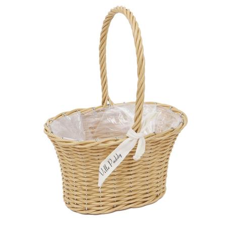 アウトレット◎村田屋産業/PPラタンバスケット 舟形NaturalS/3188