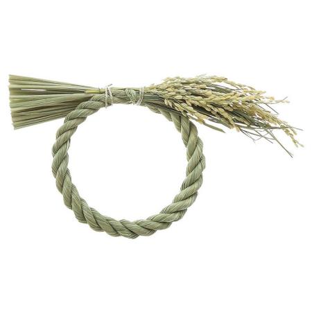 アウトレット◎松村工芸/いわみ稲わらリース穂付15/25-1113-0