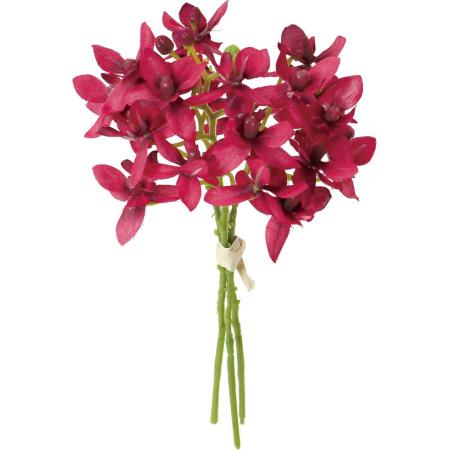 アウトレット◎【造花】YDM/ミニシンビジュームバンドル バーガンディー/FB-2657BUR