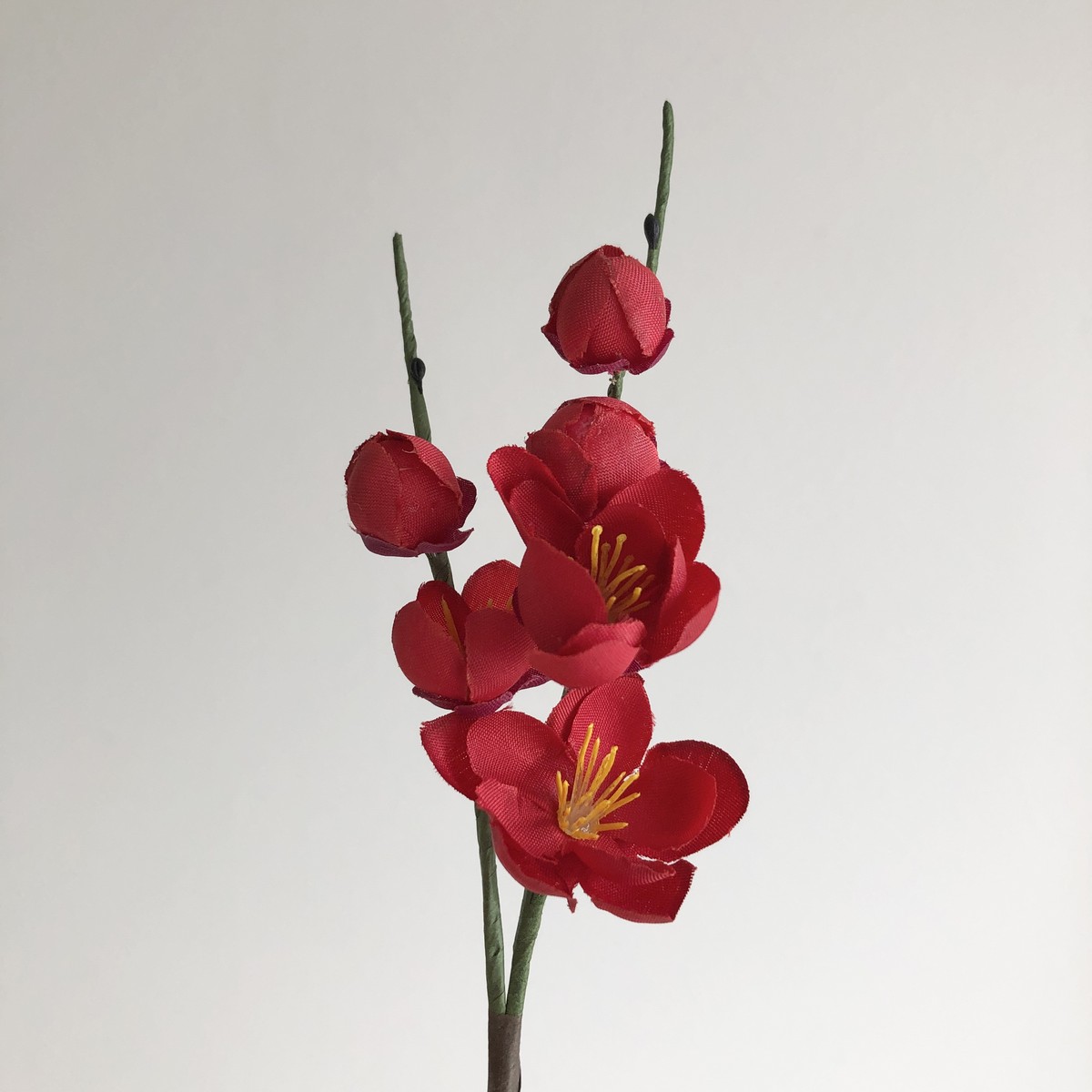 アウトレット◎【造花】アスカ/梅ピック×6 #002 レッド/A-73289-2