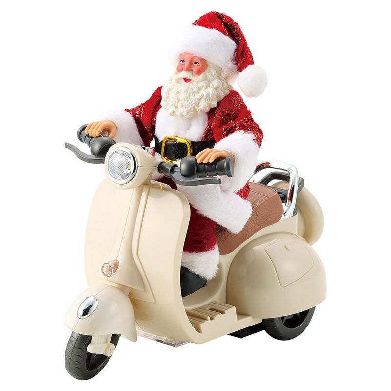 アウトレット◎松村工芸/ミュージカルバイクサンタ レッド/25-3308-8