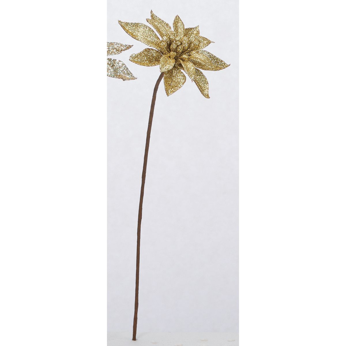 アウトレット◎【造花】アスカ/グリッターポインセチアピック ゴールド/AX60922-40