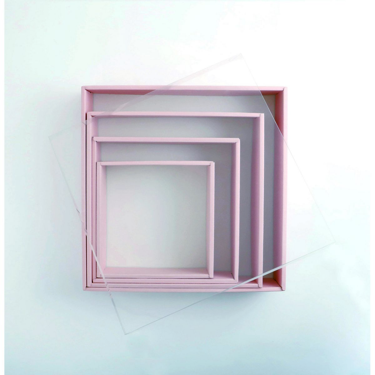 アウトレット◎東花/FM カラーリースボックス35 1セット入り ピンク×ホワイト/87212