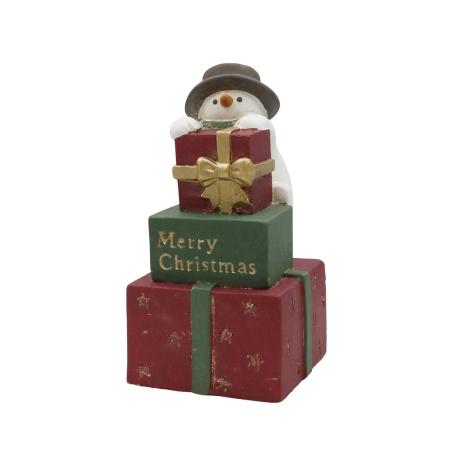 アウトレット◎CARNAC/ノエルオーナメント25-Hスノーマン×ギフト/CPXM36