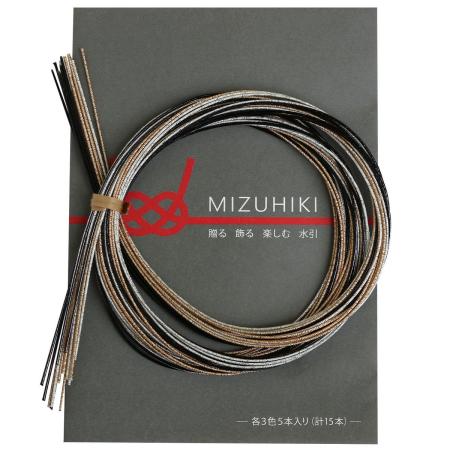 アウトレット◎piece/MIZUHIKI 水引アソートセット リーフレット付 3色各5本入 銀河/PHC-100-17