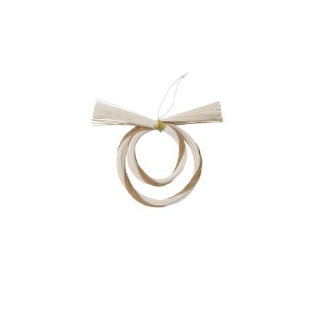 アウトレット◎パレ/水引リース ベージュ/白/P-9445-90