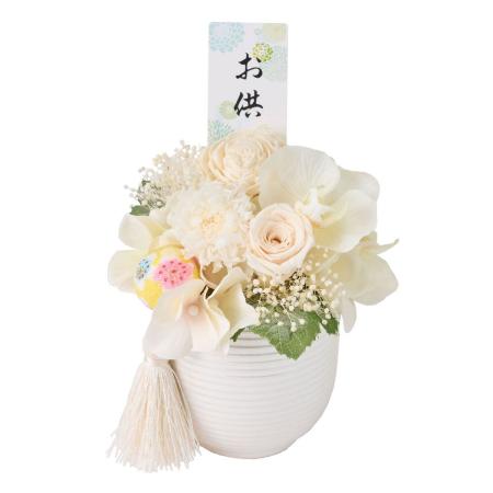 アウトレット◎【プリザーブド】花愛(かんな) #1 ホワイト/ZY005311-001