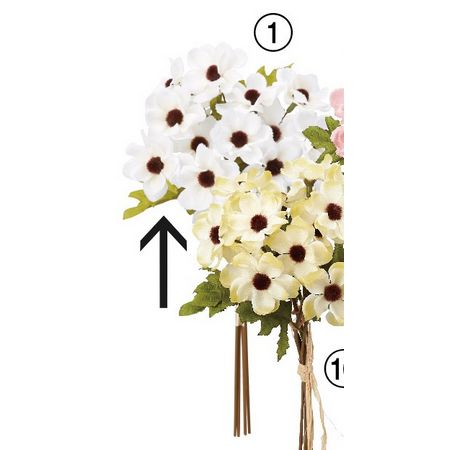 アウトレット◎【造花】アスカ/アネモネバンチ(1束5本) ホワイト/A-34730-1