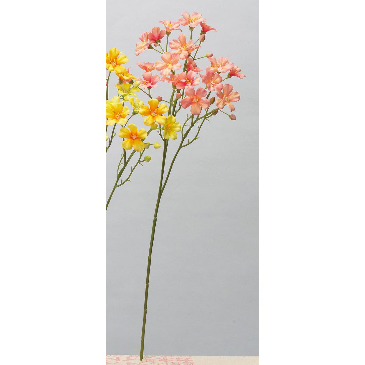 アウトレット◎【造花】アスカ/ミニフラワースプレー×19 つぼみ×14 #013A コーラル/A-34334-13A