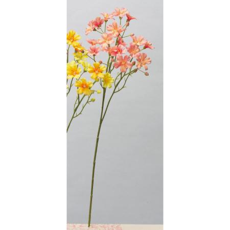 アウトレット◎【造花】アスカ/ミニフラワースプレー×19 つぼみ×14 #013A コーラル/A-34334-13A