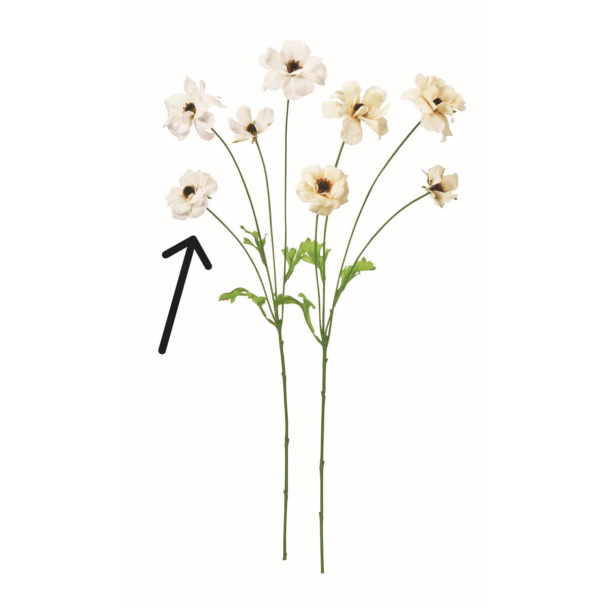 アウトレット◎【造花】アスカ/ラナンキュラス×4 #001 ホワイト/A-35412-1