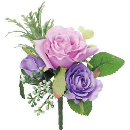 アウトレット◎【造花】YDM/ローズミックスブッシュ ラベンダーパープル/FB-2629LAP