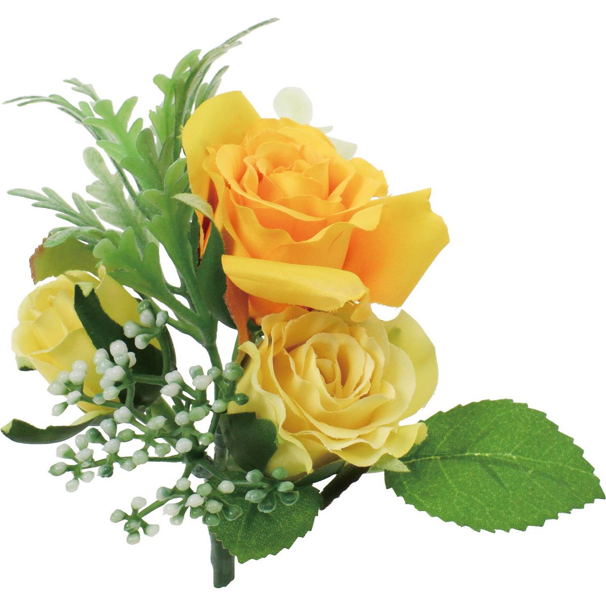 アウトレット◎【造花】YDM/ローズミックスブッシュ イエロー/FB-2629Y