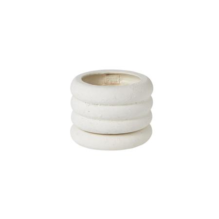 アウトレット◎PTMD/Vinnie white cement pot big ridges S 白