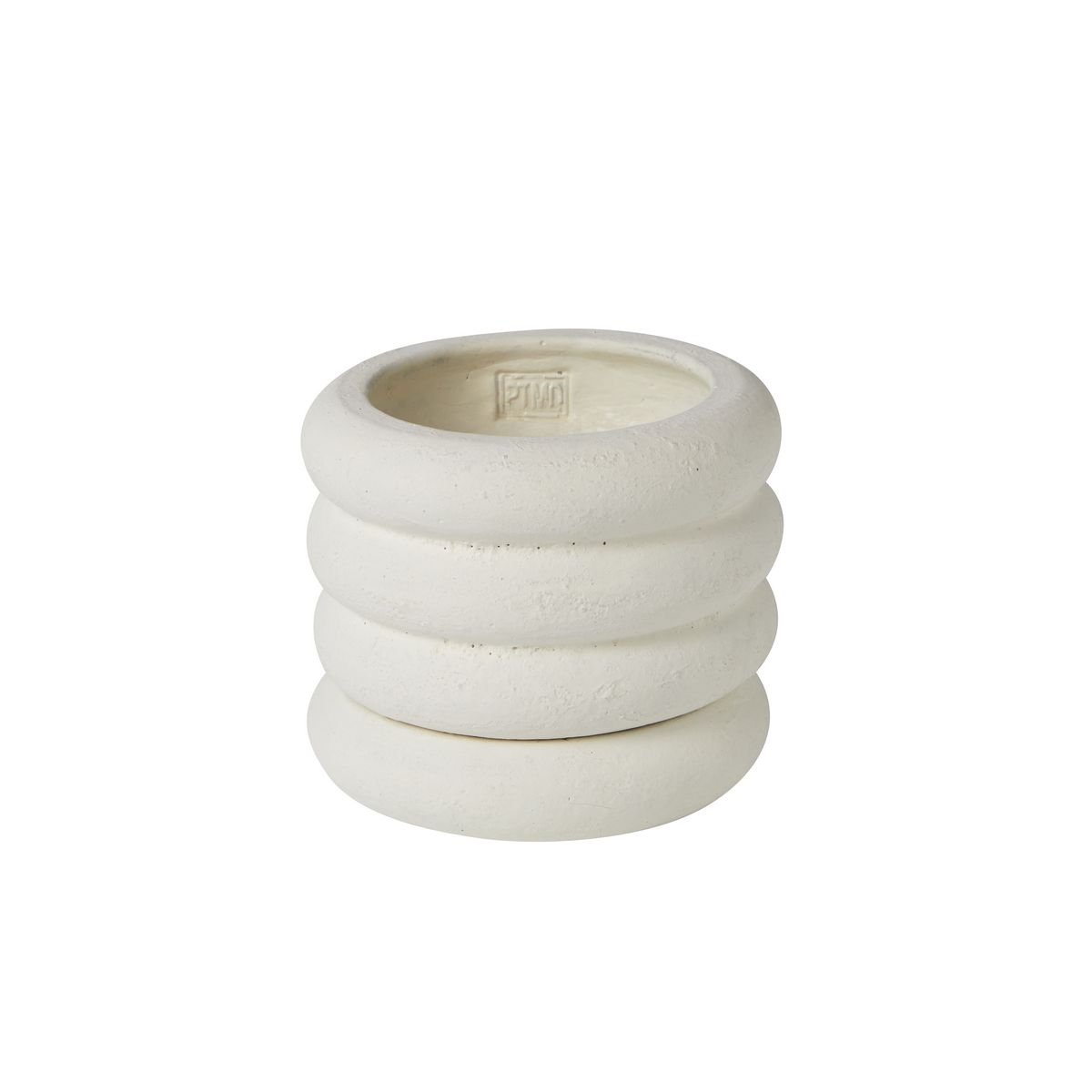 アウトレット◎PTMD/Vinnie white cement pot big ridges M 白