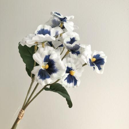 アウトレット◎【造花】アスカ/パンジーバンチ×12(1束3本) ホワイト/A-34099-1