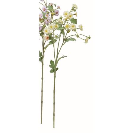 アウトレット◎【造花】アスカ/ミニフラワースプレー×15 つぼみ×9 ソフトイエロー/A-35127-20