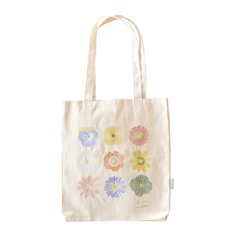アウトレット◎ito&/刺繍トートバッグ 大 botanical(ボタニカル) 押し花/IT001-6