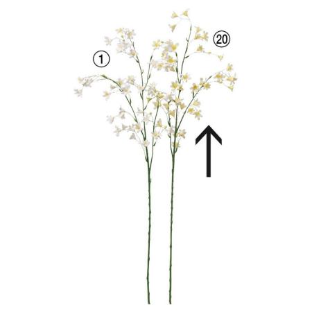 アウトレット◎【造花】アスカ/カンパニュラ×43 つぼみ×5 ソフトイエロー/A-34757-20