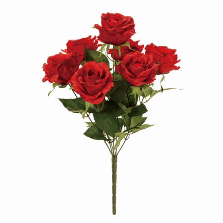 アウトレット◎【造花】MAGIQ東京堂/グレースローズブッシュ RED/FM001275-003