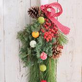 【生花】松のお正月スワッグキット★（鹿の子）