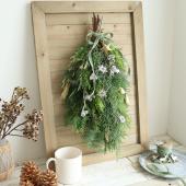 【生花】3つのベルのクリスマススワッグキット（グリーン）：はなどんやキット