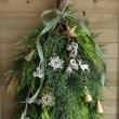 【生花】3つのベルのクリスマススワッグキット(グリーン):はなどんやキット