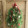 【生花】3つのベルのクリスマススワッグキット(バーガンディ):はなどんやキット